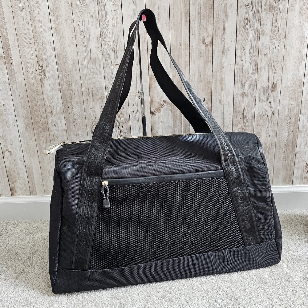 Unisex Paco Rabanne Black Travel Bag